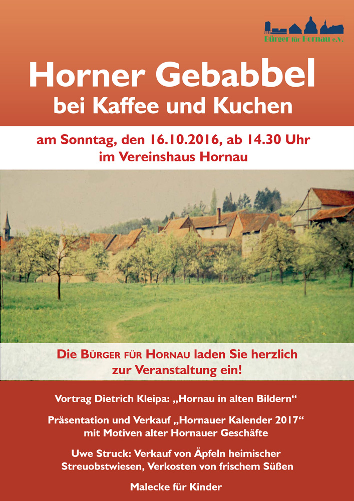 Plakat Horner Gebabbel 2016