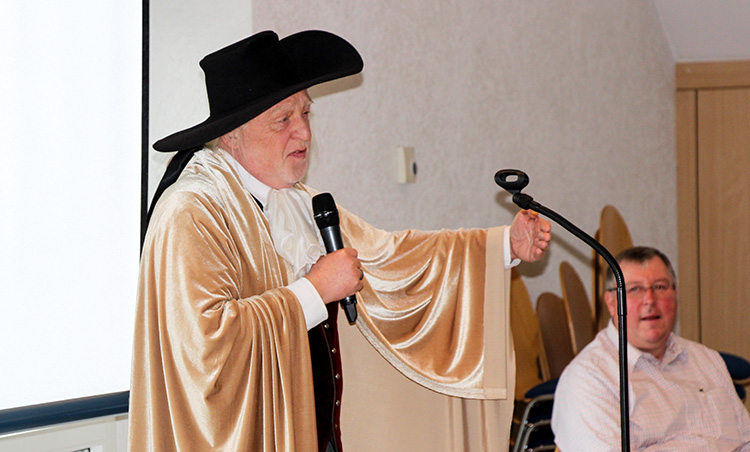 Jürgen Leber als Johann Wolfgang von Goethe in Kelkheim-Hornau